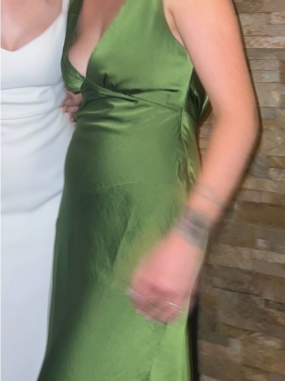Meshki Emerald Green Backless Cowl-Back Maxi Dress - Picture 3 of 6